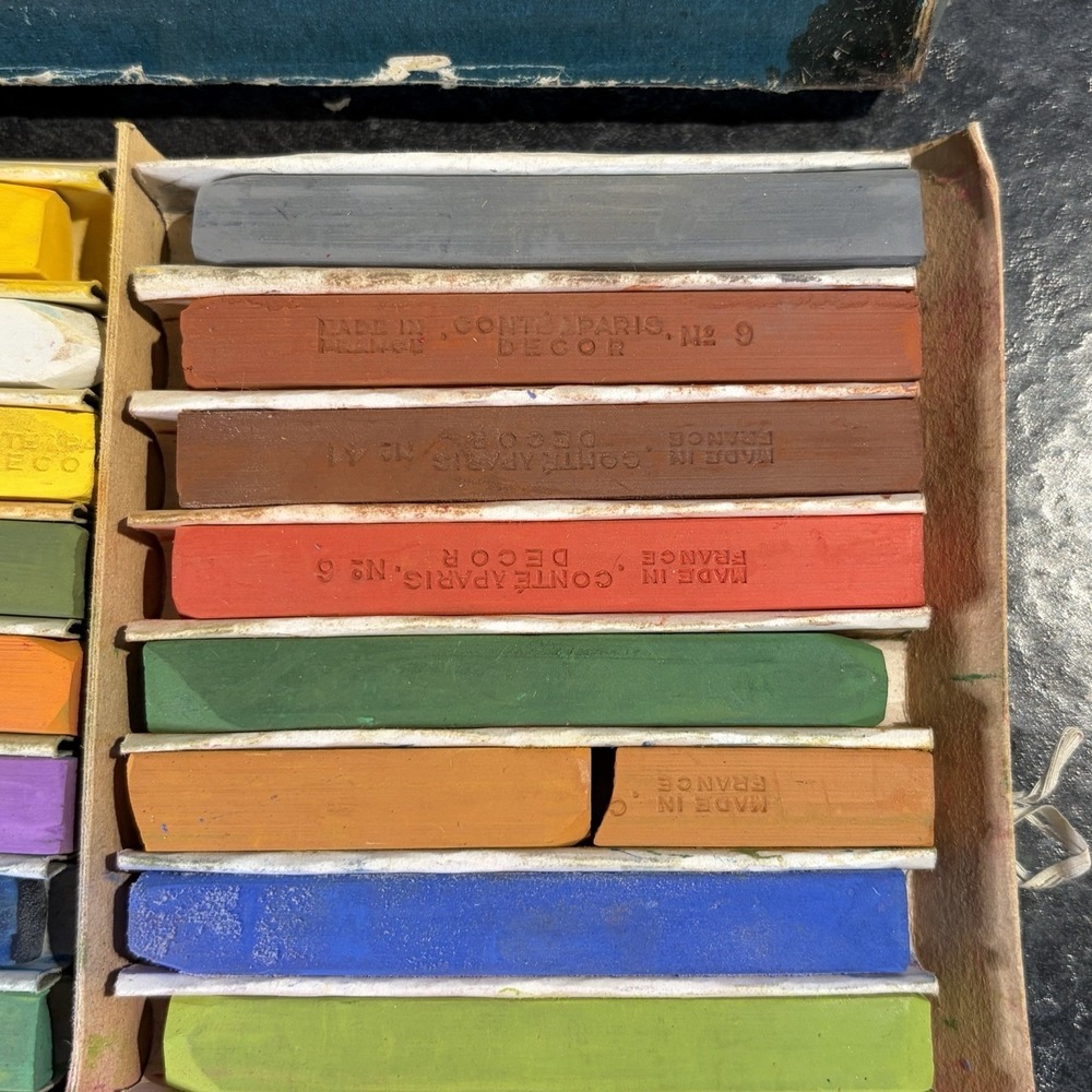 Vintage Conte‎ Carres Decor 24 Pastels Colors VHTF Complete - Picture 7 of 13